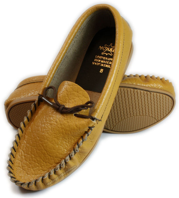 Coopers Moccasin Traditional Mens Leather Outdoor Slippers