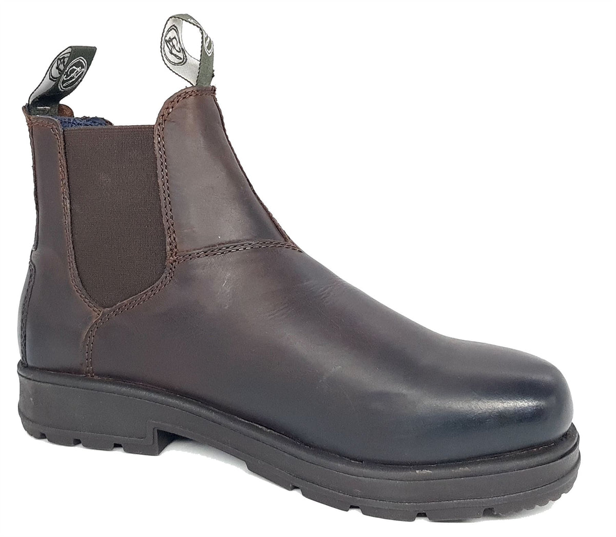 Frank James Braunton Men's Greasy Brown Pull On Chelsea Boots