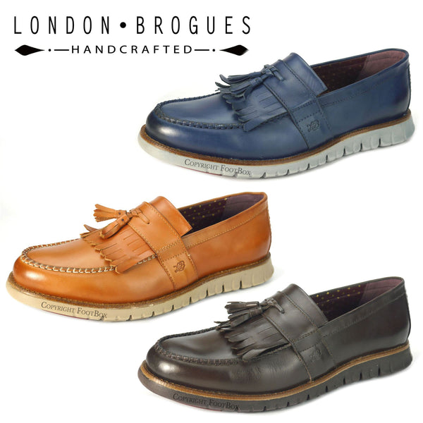 London Brogues Gatz Men's Leather Lightweight Loafers