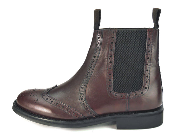 Frank James Benchgrade Evesham Leather Welted Chelsea Brogue Dealer Boots