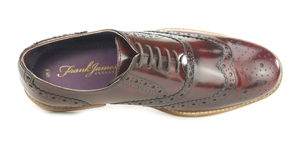 Frank James Newman Men's Leather Hi Shine Formal Brogue Shoes