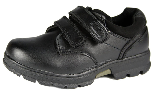 Macadam Alfie Boys Black leather school shoes