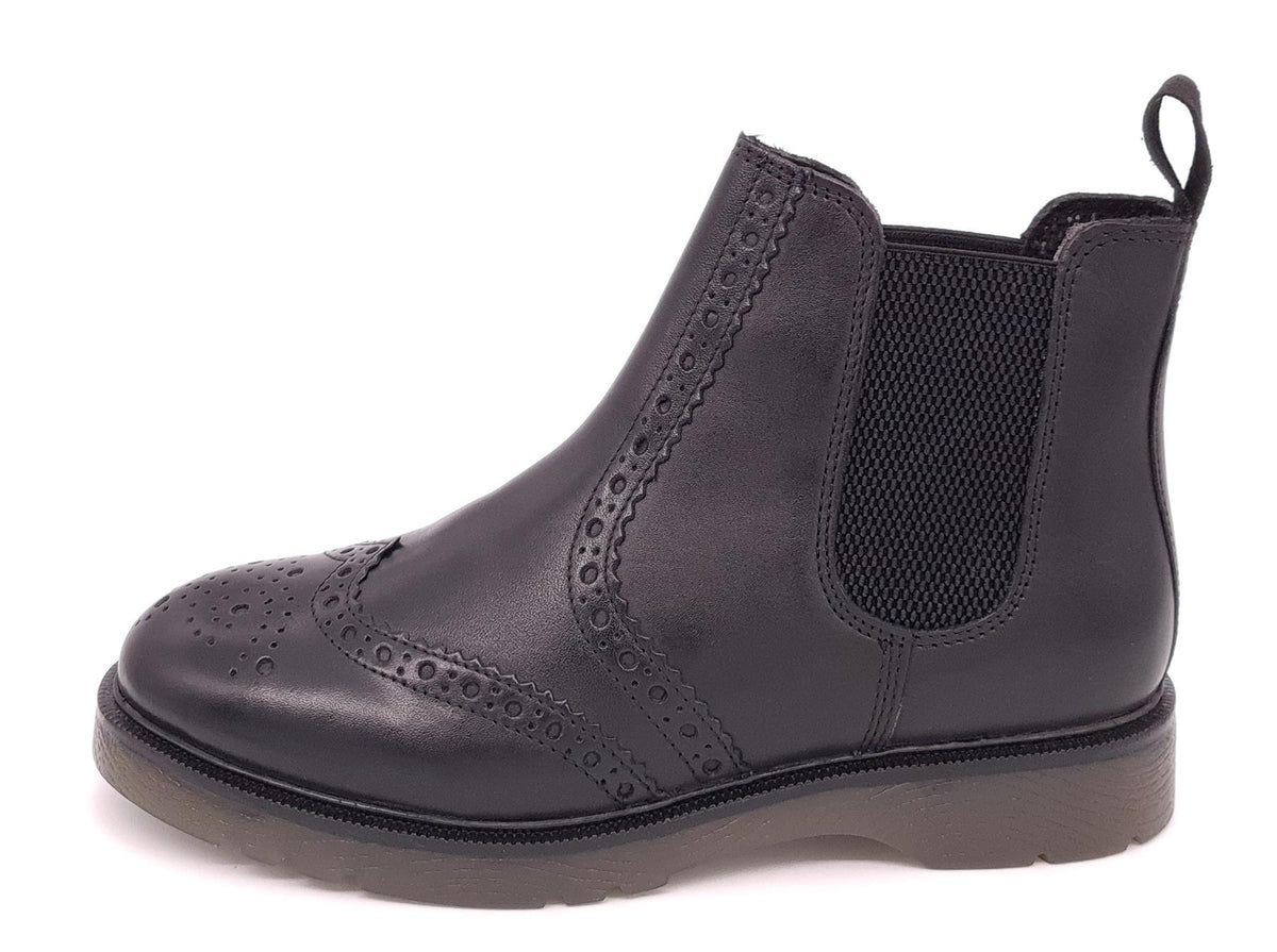 Frank James Warkton Men's Leather Pull On Brogue Chelsea Boots