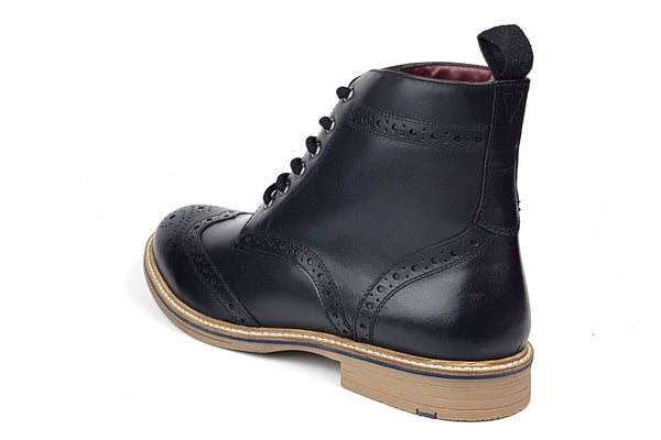 Frank James Bexley Men's Leather Lace Up Brogue Boots