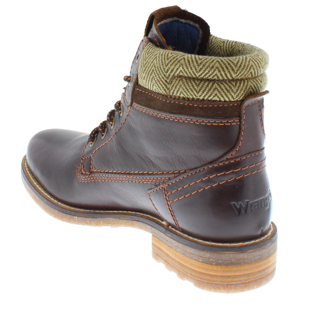 Wrangler Hill Tweed Men's Leather Lace Up Combat Boots