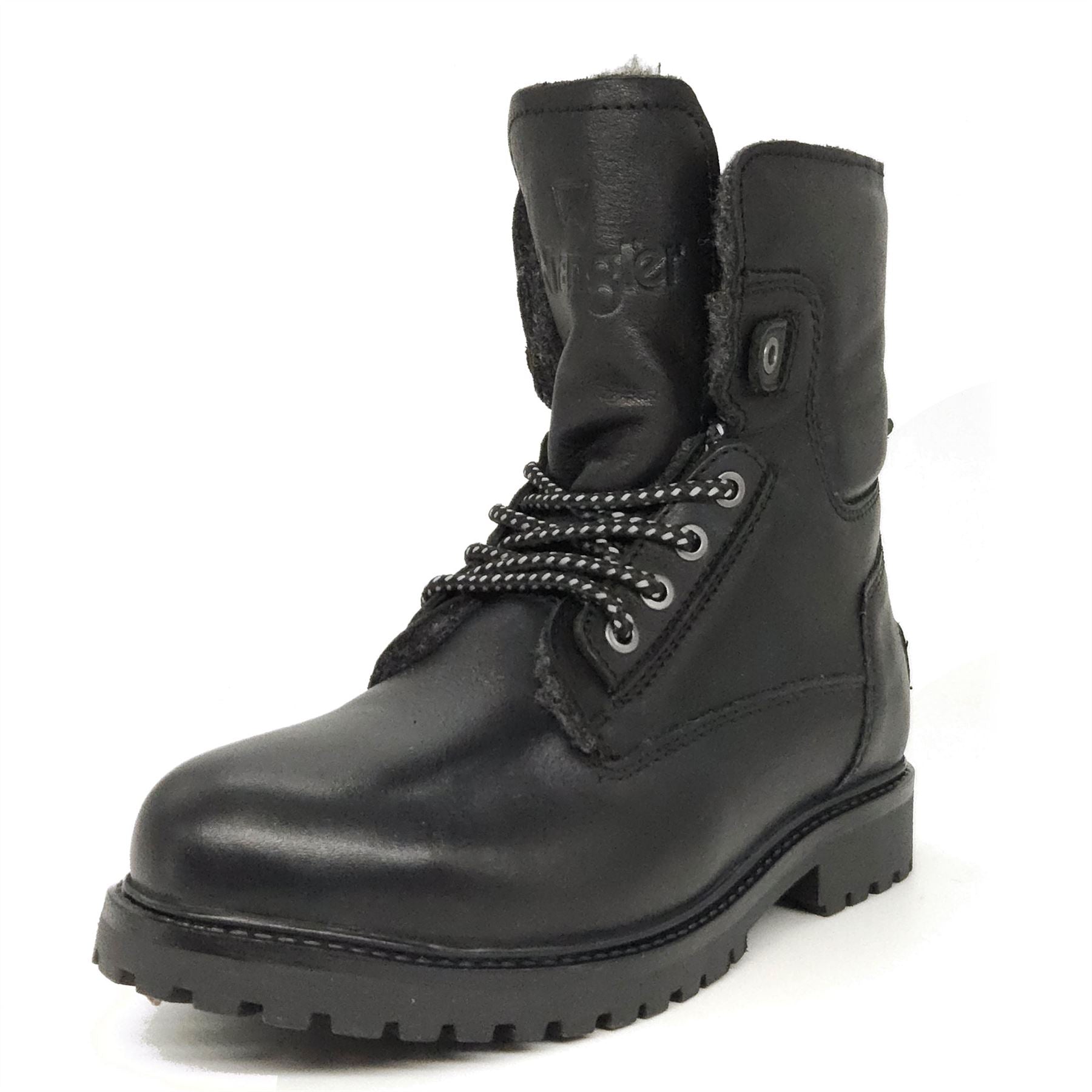 Wrangler Aviator Men's Leather Hi Leg Fleeced Limed Lace Up Boots ...