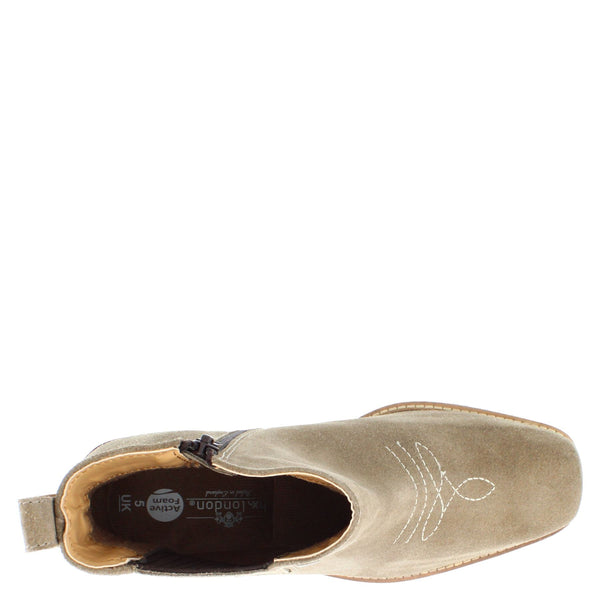 HX London Nashville Women's Leather Western Chelsea Boots