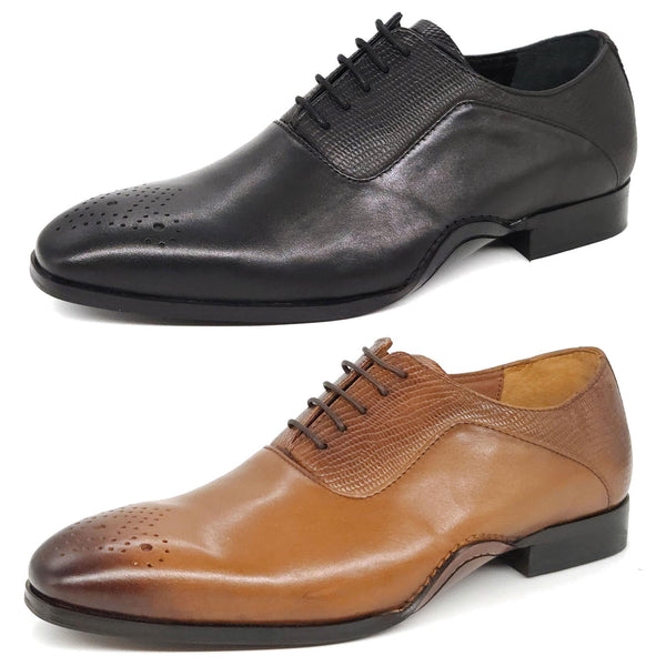HX London Hillingdon Textured Oxford Leather Shoes