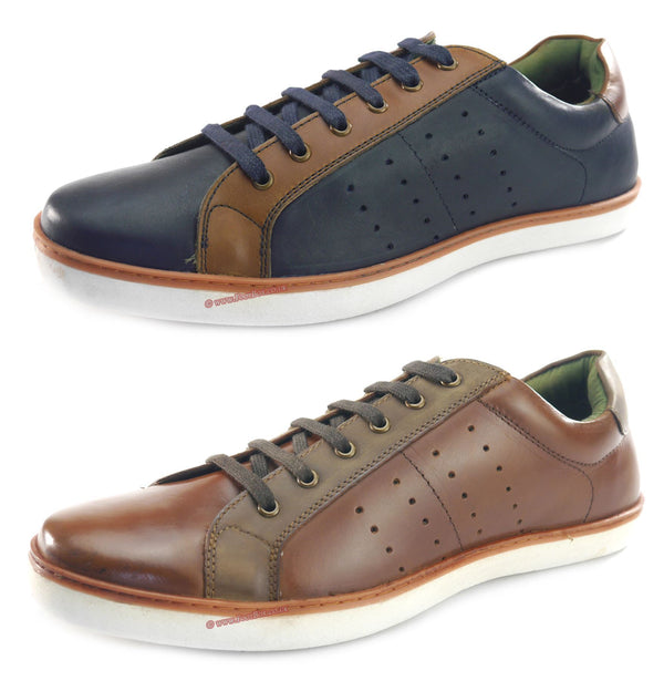 Silver Street Gower Men's Casual Leather Lace Up Trainers