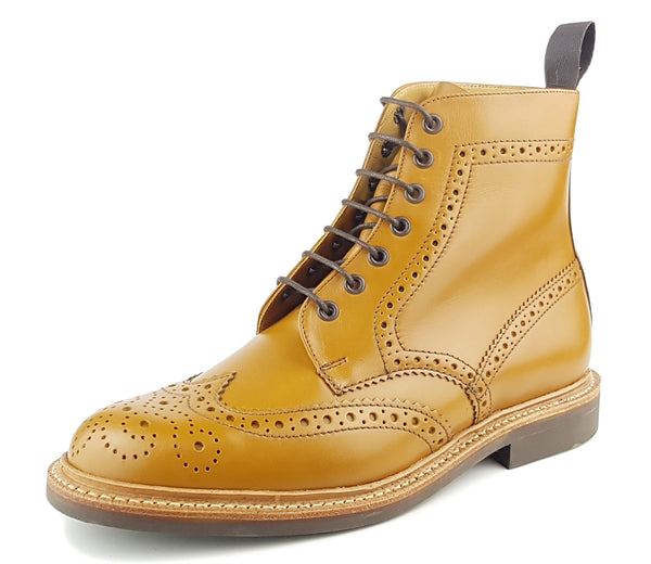 Charles Horrel England CH2009 Welted Lace Up Brogue Commando Boots