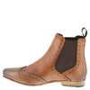 HX London Harlow Men's Leather Pointed Brogue Chelsea Boots