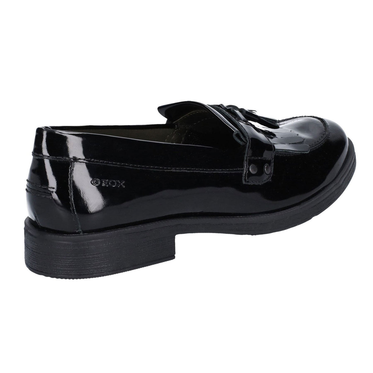 Geox Girls School Patent Slip On J Agata Shoes