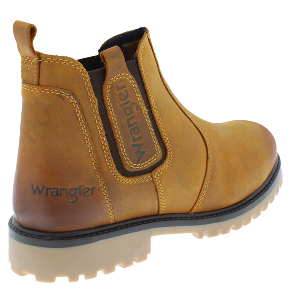 Wrangler Yuma Chelsea Men's Leather Pull On Ankle Boots