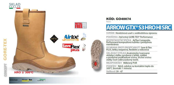 U-Power Arrow S3 Gore-Tex Safety Toecap Rigger Boots