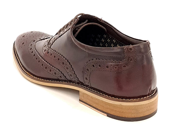 Herbert Frank Enfield Men's Leather Lace Up Brogue Shoes