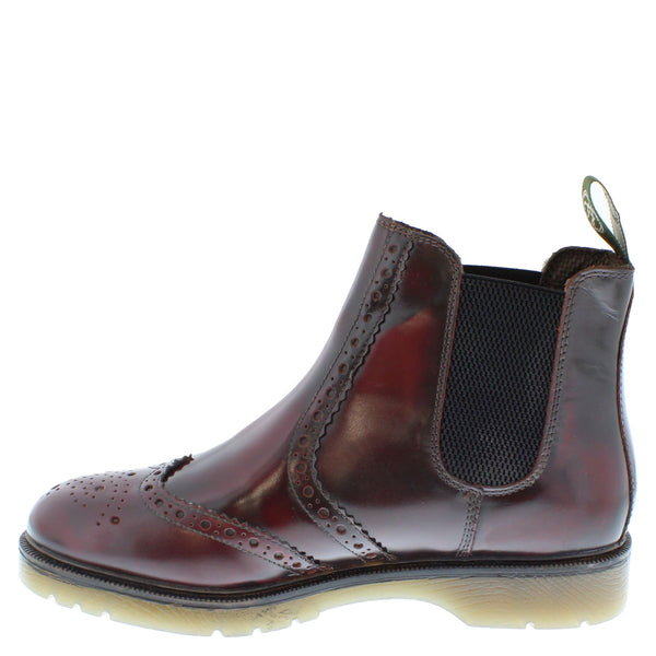 Frank James Warkton Men's Leather Pull On Brogue Chelsea Boots
