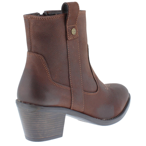 HX London Dakota Women's Leather Ankle Cowboy Boots
