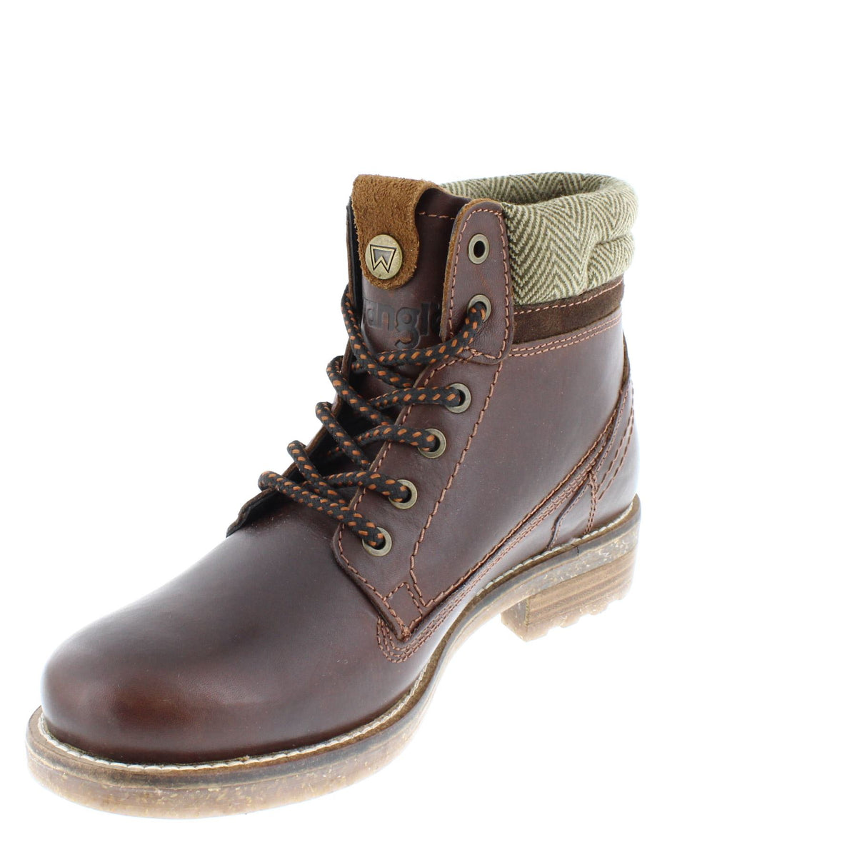 Wrangler Hill Tweed Men's Leather Lace Up Combat Boots