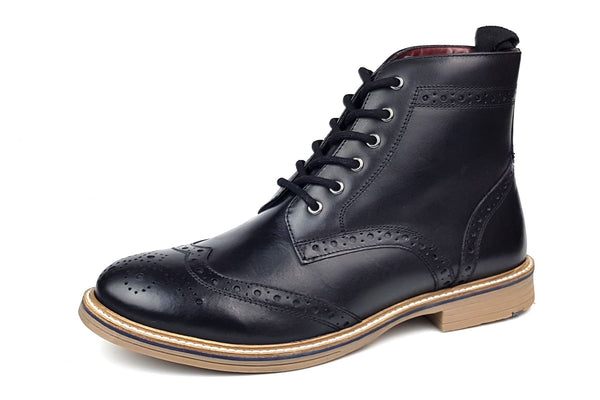 Frank James Bexley Men's Leather Lace Up Brogue Boots