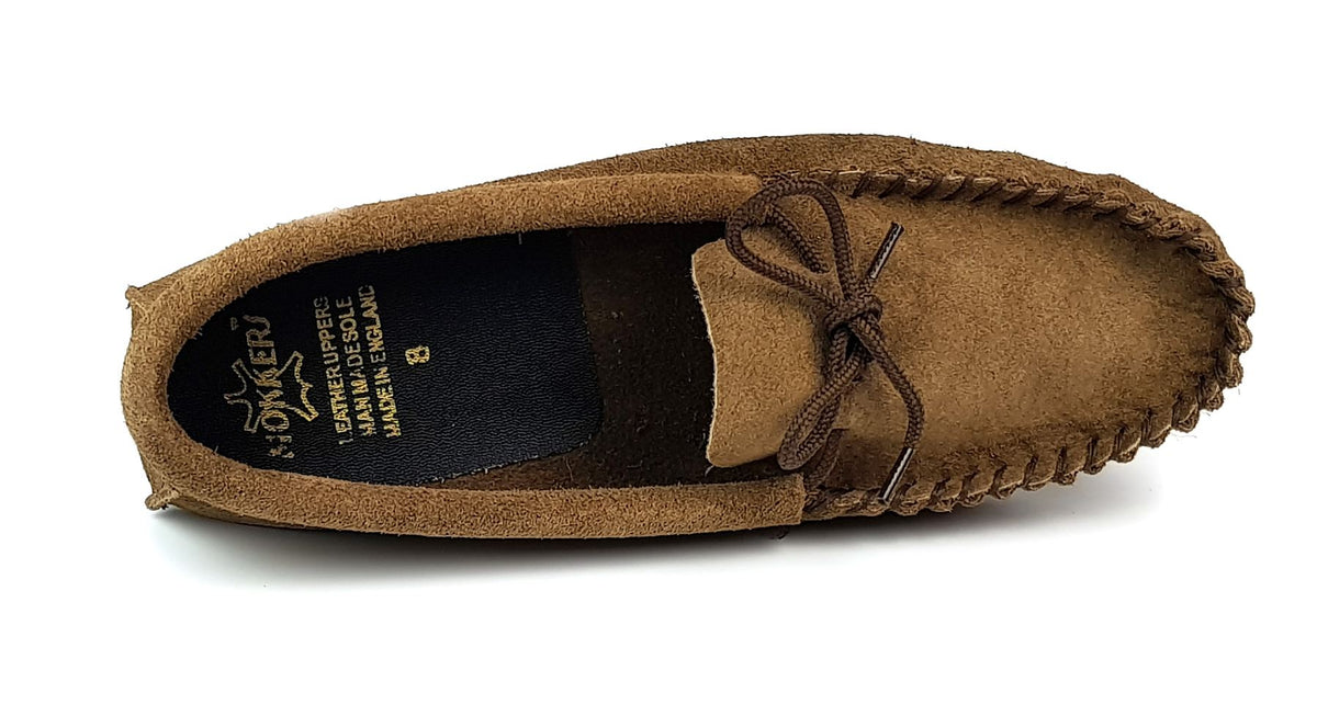 Coopers Suede Leather Moccasin Slippers Made In England