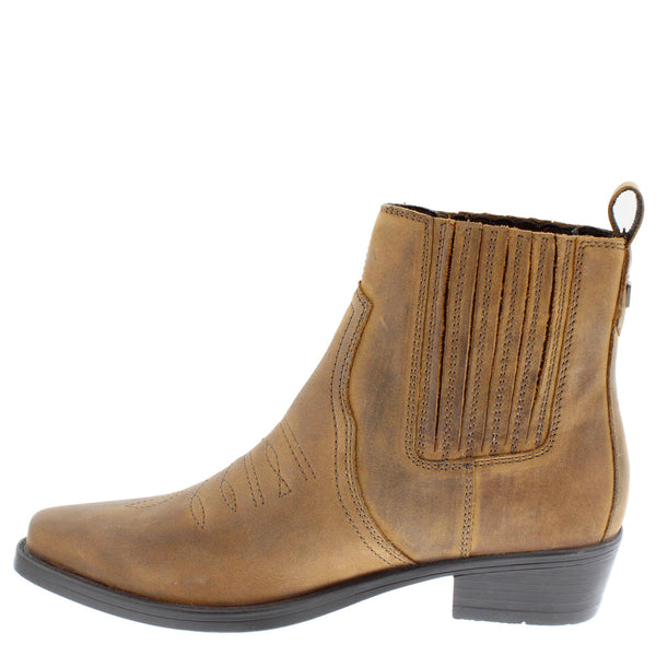 Wrangler Tex Mid Men's Leather Pull On Cowboy Chelsea Boots