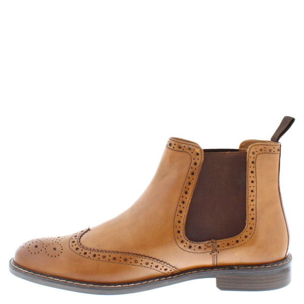 Thomas Crick Downton Men's Leather Brogue Chelsea Boots