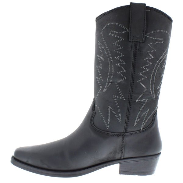 Wrangler Tex Hi Men's Leather Pull On Pointed Cowboy Boots