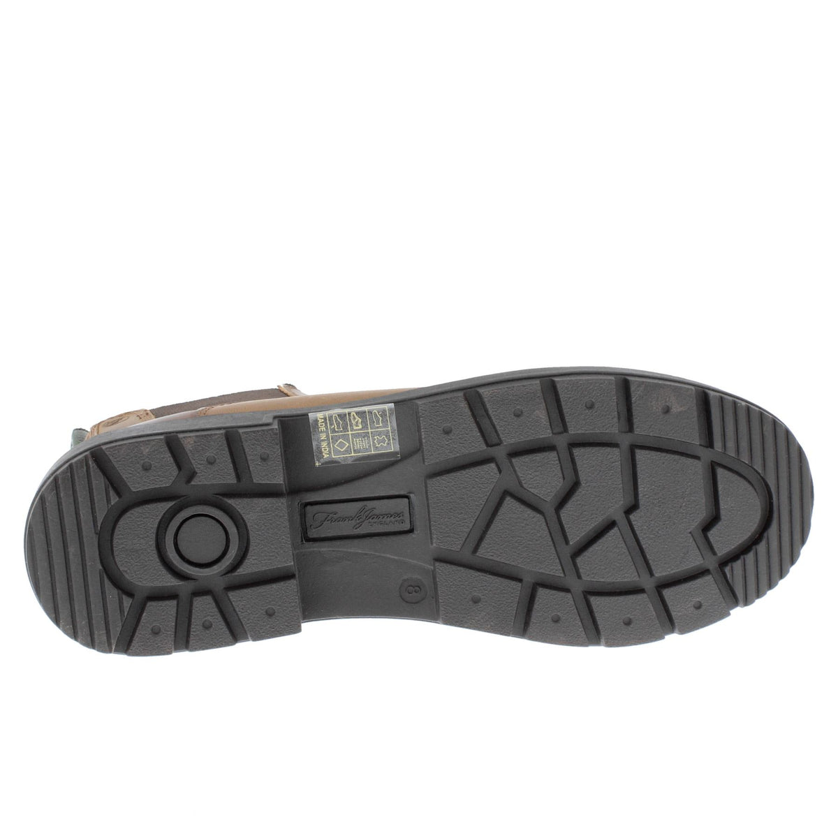 Frank James Braunston Men's Greasy Brown Pull On Chelsea Boots