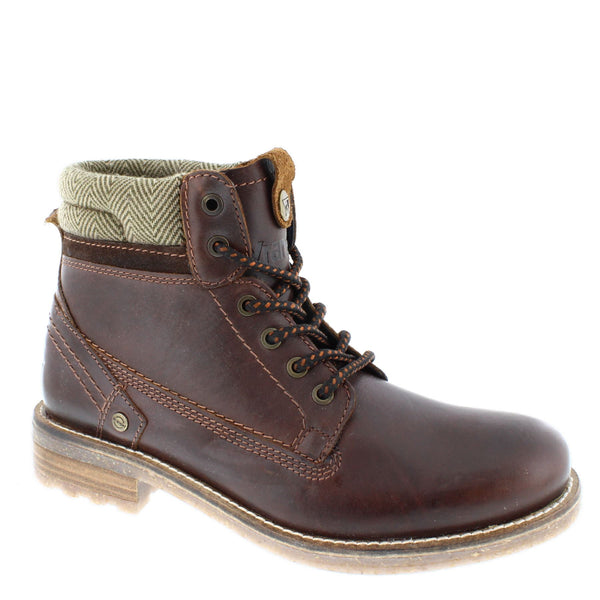 Wrangler Hill Tweed Men's Leather Lace Up Combat Boots