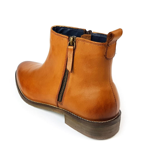 Frank James Newbury Women's Leather Zip Up Chelsea Boots