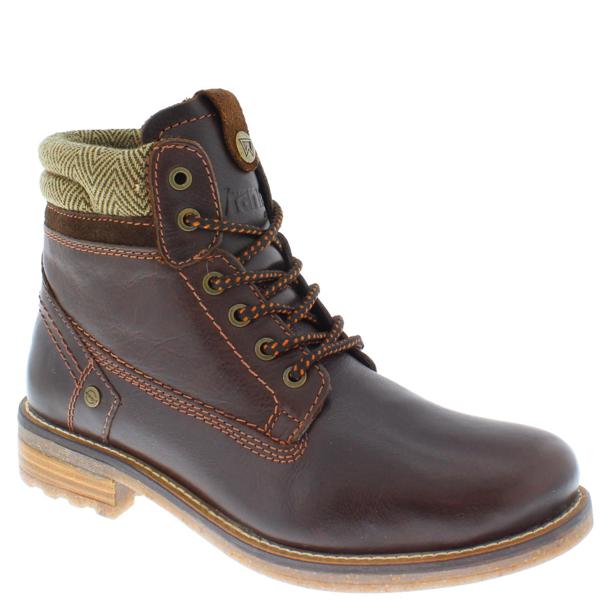 Wrangler Hill Tweed Men's Leather Lace Up Combat Boots