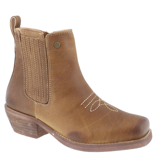 HX London Nashville Women's Leather Western Chelsea Boots