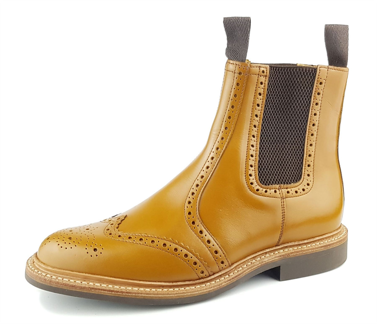 Charles Horrel England CH2008 Welted Brogue Chelsea Boots