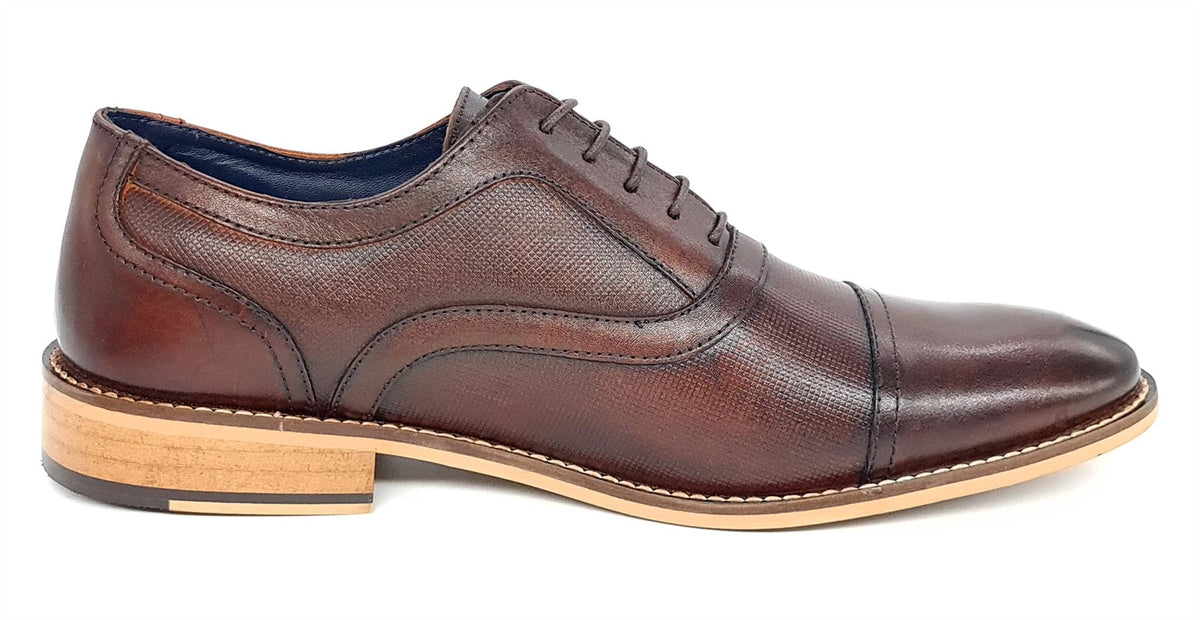 Herbert Frank Holborn Men's Leather Oxford Cap Shoes