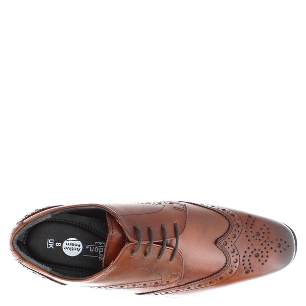 HX London Barbican Men's Leather Brogue Shoes