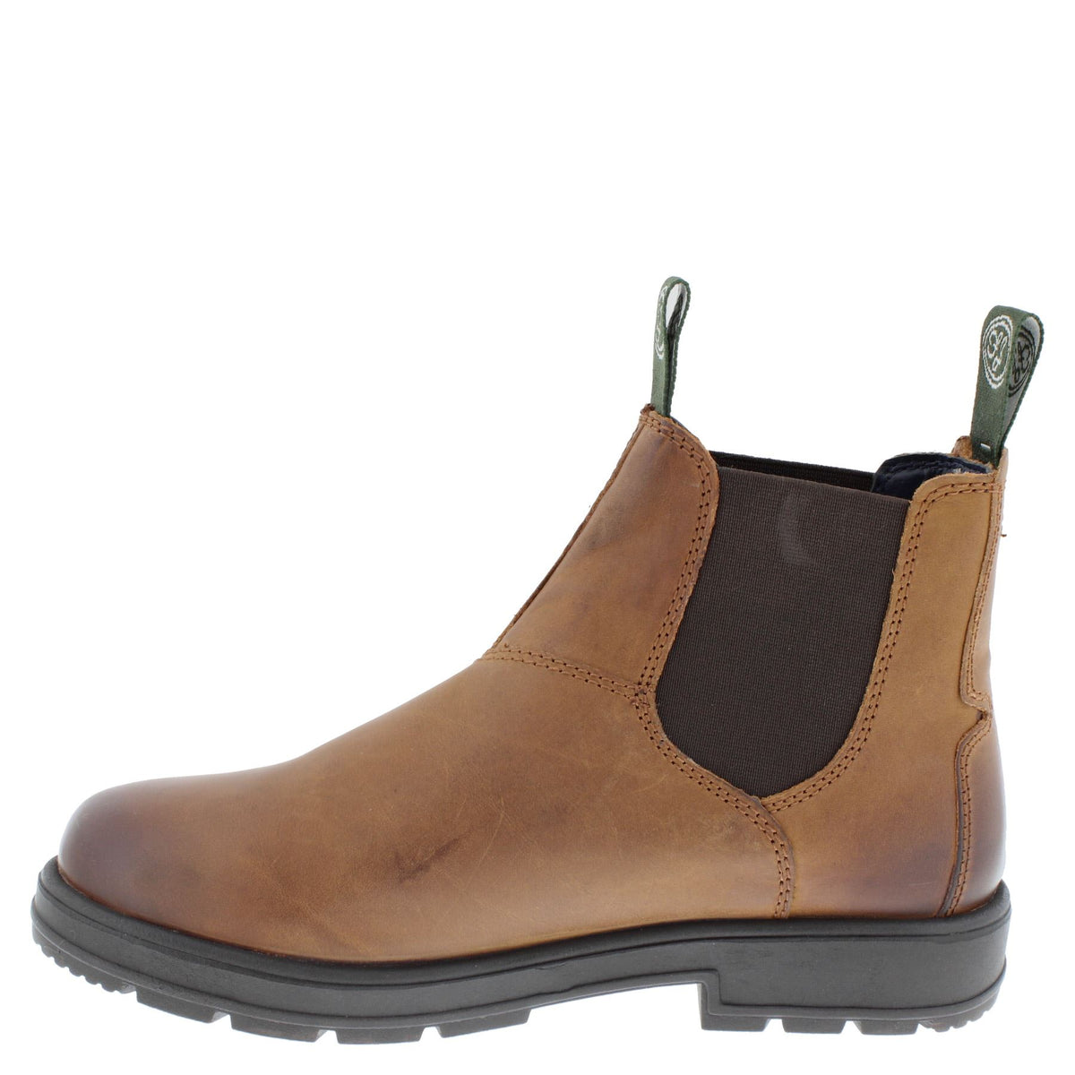 Frank James Braunston Men's Greasy Brown Pull On Chelsea Boots