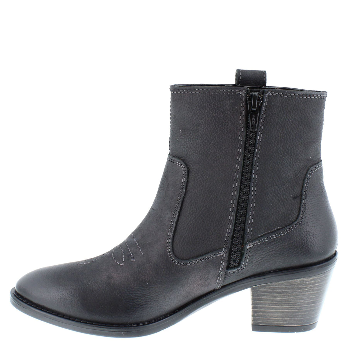 HX London Dakota Women's Leather Ankle Cowboy Boots