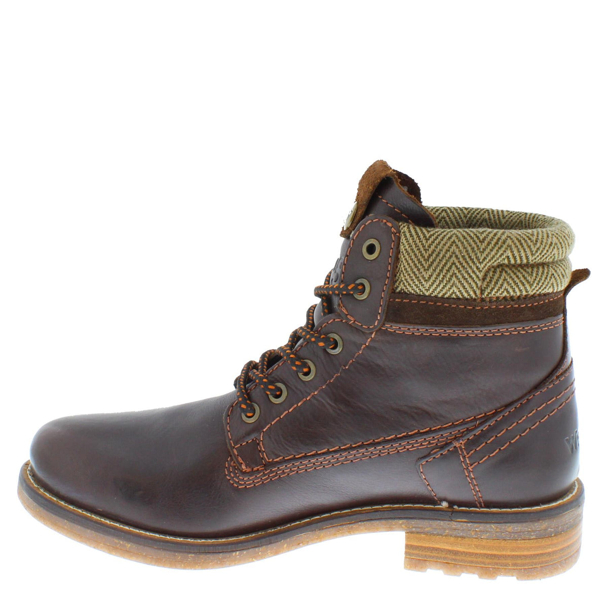 Wrangler Hill Tweed Men's Leather Lace Up Combat Boots