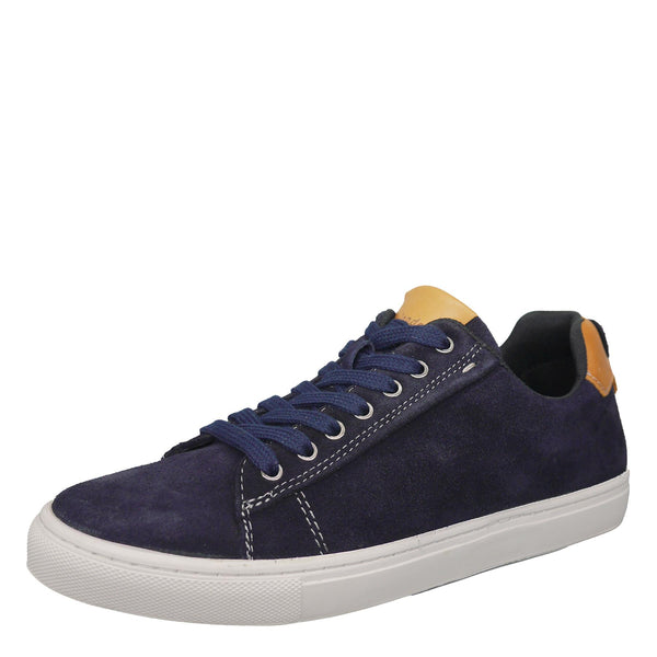 HX London Romford Suede Smart Lace Up Trainers