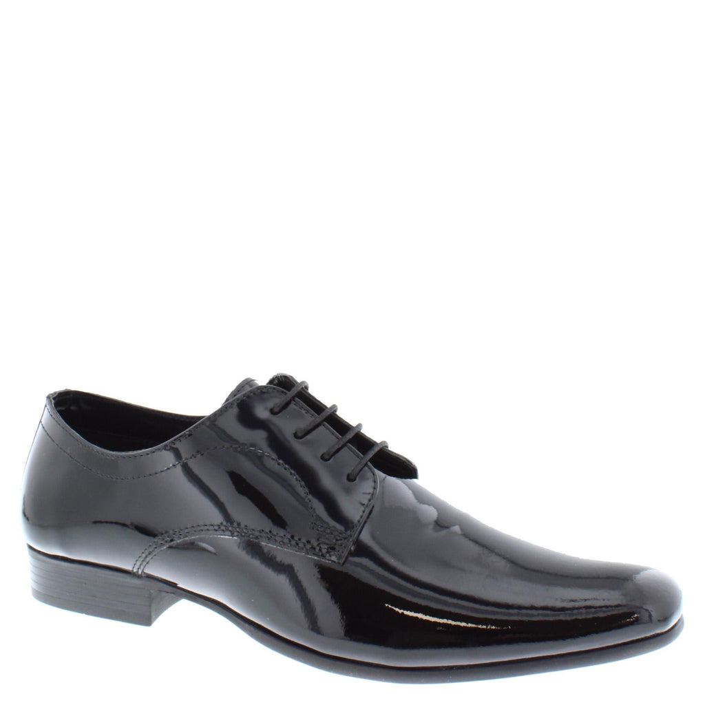 Thomas Crick Men's Patent Leather Lace Up Dress Shoes