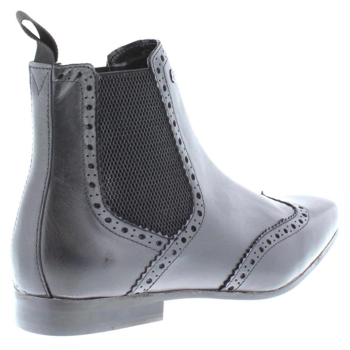 HX London Harlow Men's Leather Pointed Brogue Chelsea Boots