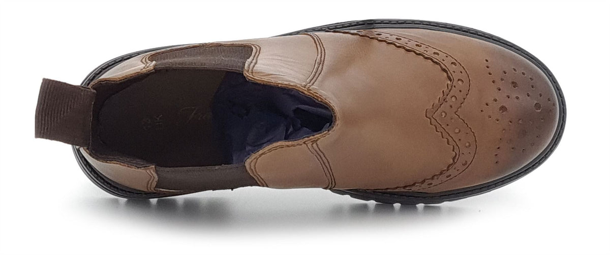 Frank James Grantham Kids' Leather Brogue Chelsea Boots