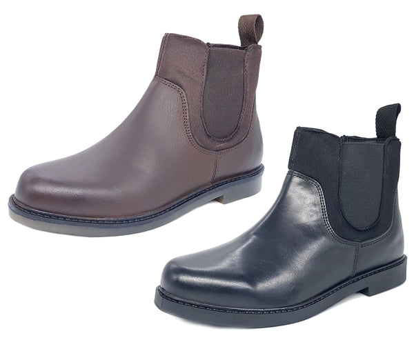 Frank James Epsom Kids' Leather Neoprene Zip Up Chelsea Boots