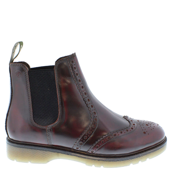 Frank James Warkton Men's Leather Pull On Brogue Chelsea Boots