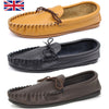 Coopers Moccasin Traditional Mens Leather Outdoor Slippers