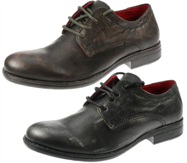 Red Tape Crick Wooler Boys' Leather Round Toe Laceup Shoes