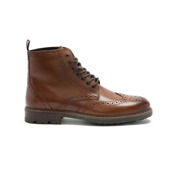 Thomas Crick Nesser Leather Lace Up Brogue Boots