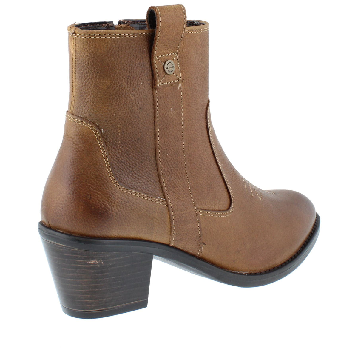HX London Dakota Women's Leather Ankle Cowboy Boots