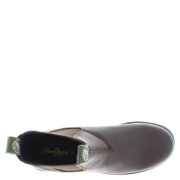 Frank James Braunston Men's Greasy Brown Pull On Chelsea Boots