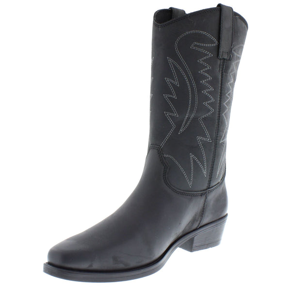Wrangler Tex Hi Men's Leather Pull On Pointed Cowboy Boots